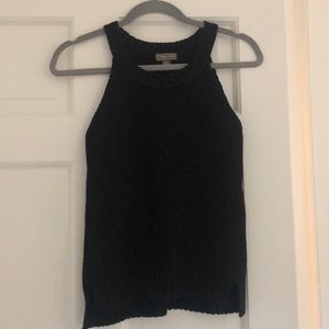 Black knit top